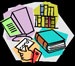 Library books graphic